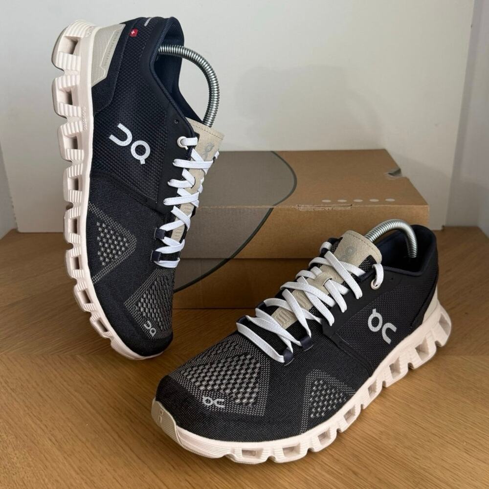 On Cloud X Black/Pearl Women Running Sneakers- SZ 10.5
